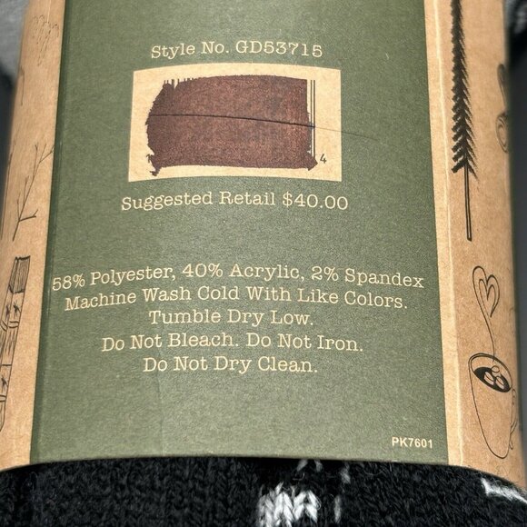 Treehouse Knits Sherpa Lined Socks 2pk Non-Skid Grip Shoe Size 4-10 Soft Warm - Picture 6 of 7